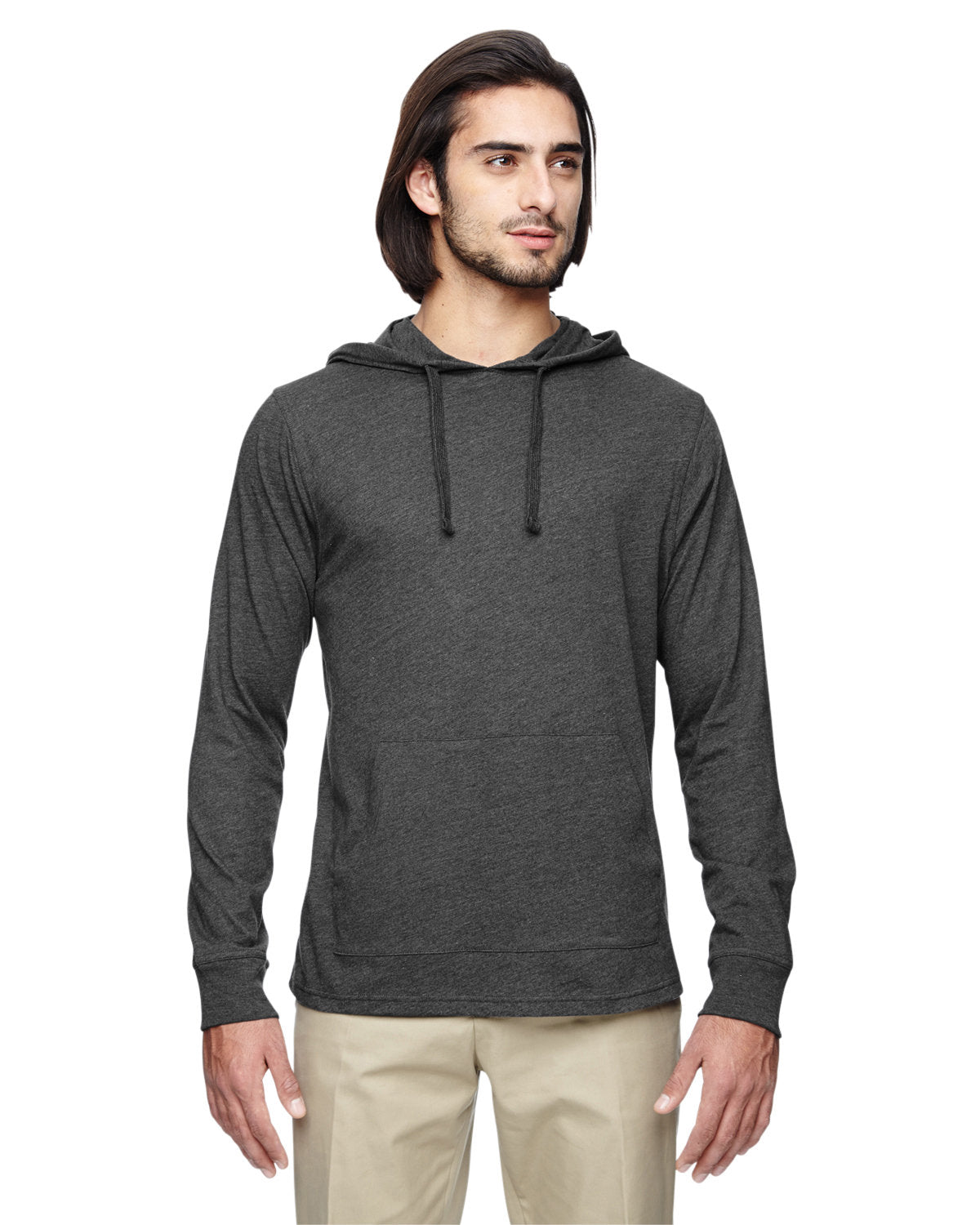 Unisex Eco Blend Long-Sleeve Pullover Hooded T-Shirt