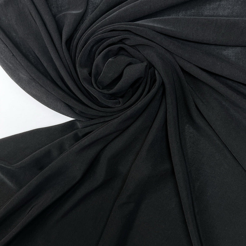Black Polyamide Elastane Knitted Fabric