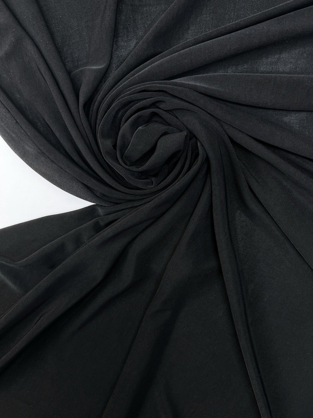 Black Polyamide Elastane Knitted Fabric