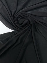 Black Polyamide Elastane Knitted Fabric