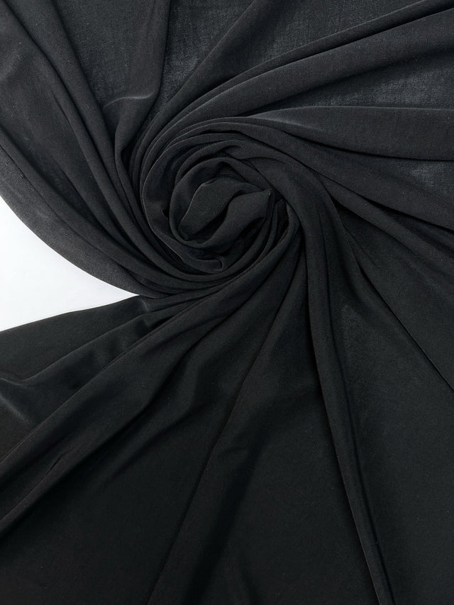 Black Polyamide Elastane Knitted Fabric