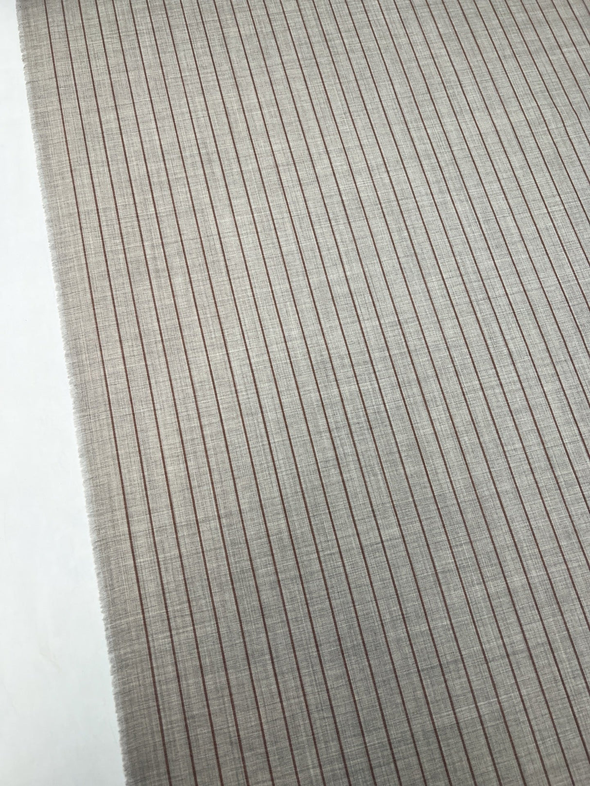 Wool Polyamide Elastane Striped Fabric