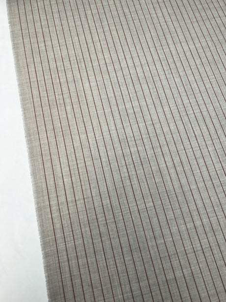 Wool Polyamide Elastane Striped Fabric