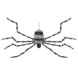 Oversized Pre Lit Furry Black Spider Halloween Decoration