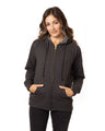 Ladies' Heathered Full-Zip Hooded Sweatshirt