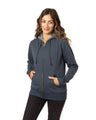 Ladies' Heathered Full-Zip Hooded Sweatshirt