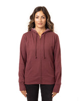 Ladies' Heathered Full-Zip Hooded Sweatshirt