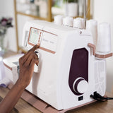 Husqvarna Viking Amber Air S 600 Coverlock Machine - Overlock Serger, Color Touchscreen, One-Touch Electronic Air Threading, 26 Stitches (1 Unit)
