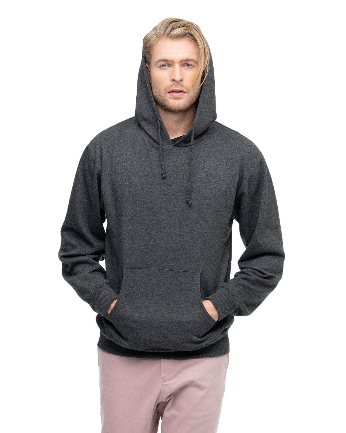 Unisex Heathered Fleece Pullover Hooded Sweatshirt