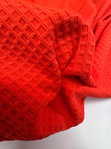 Polyamide Elastane Knitted Fabric Checked Orange