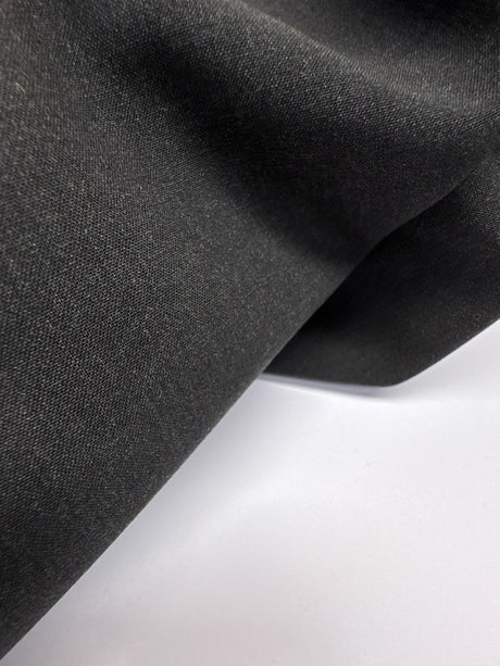 Wool Fused Fabric Black