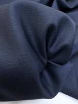 Blue Virgin Wool Stretch Twill