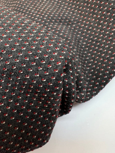Wool Stretch Polka Dot Fabric