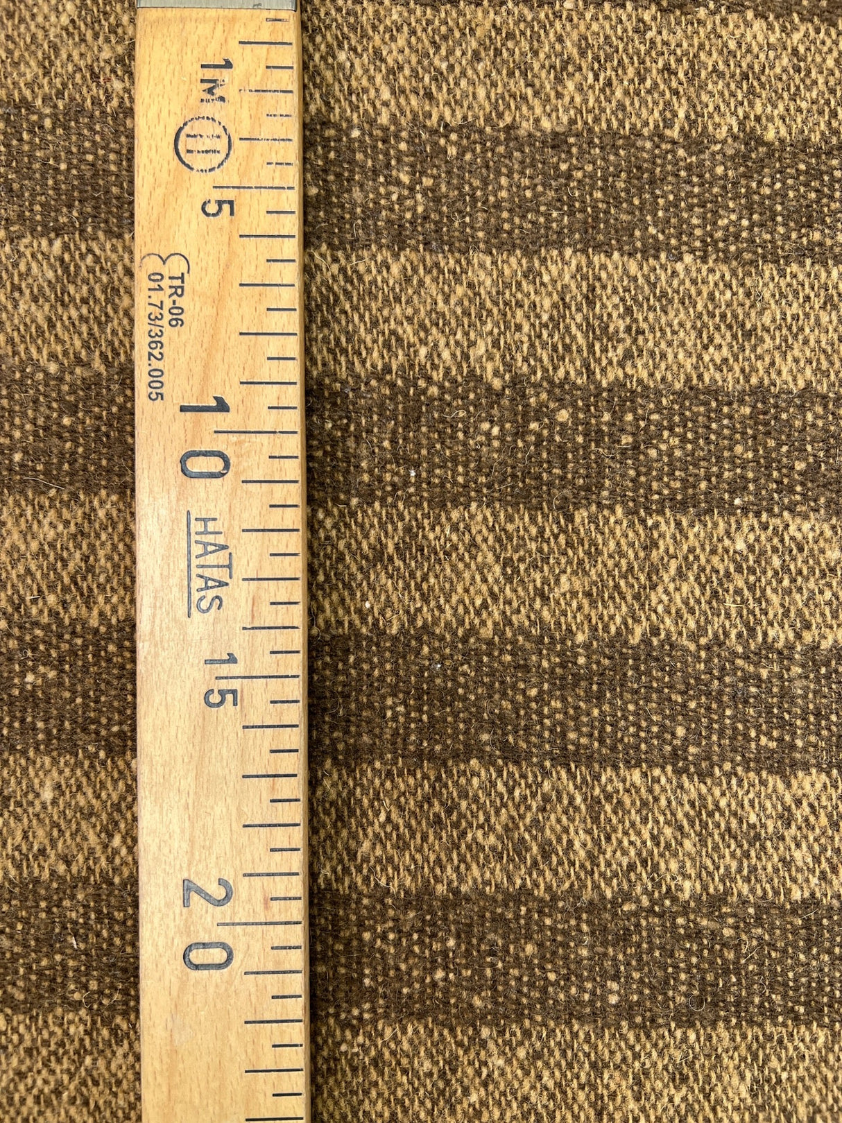 Italian Brown Striped Wool Fabric