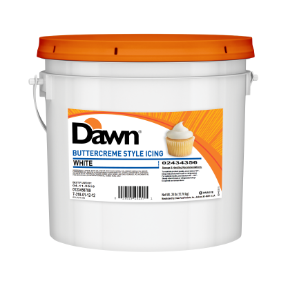 Dawn White Buttercreme Icing 28 lb. pound tub Ready to Use Cake Icing