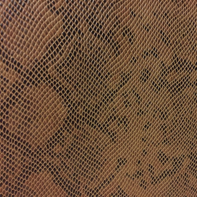 Bronze Matte Python Snake Skin Vinyl Fabric,