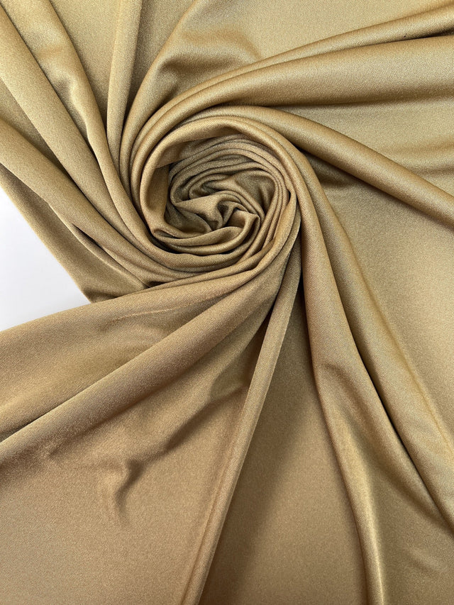 Polyester Elastane Knitted Fabric Beige