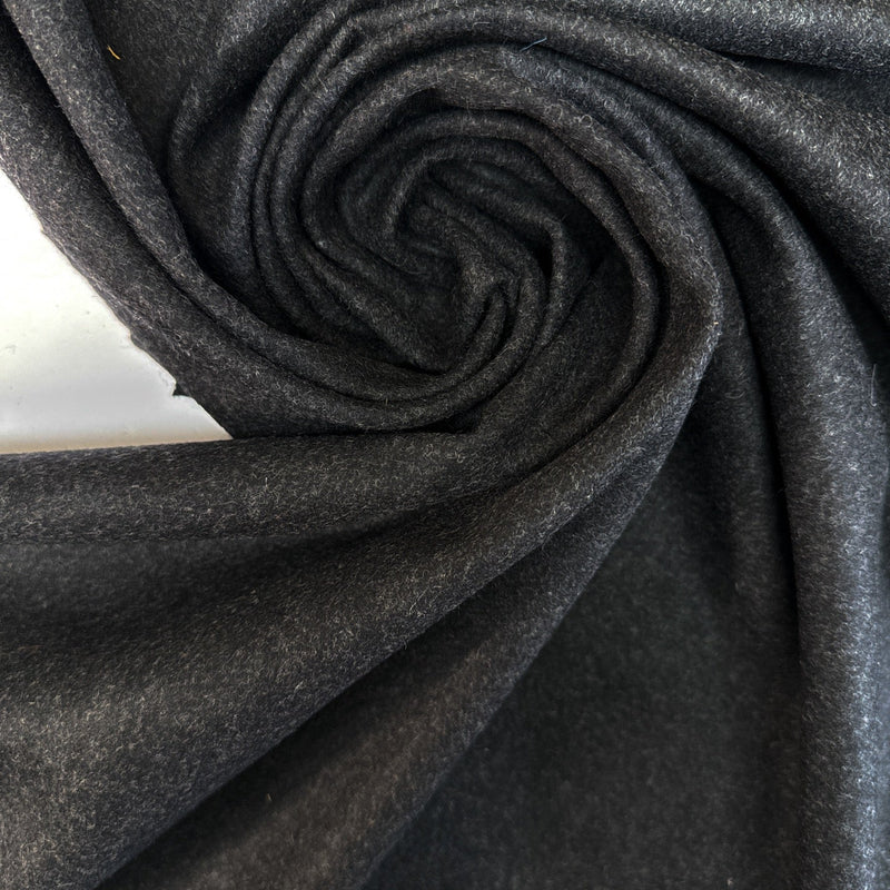 Wool Tweed Melange Gray Black