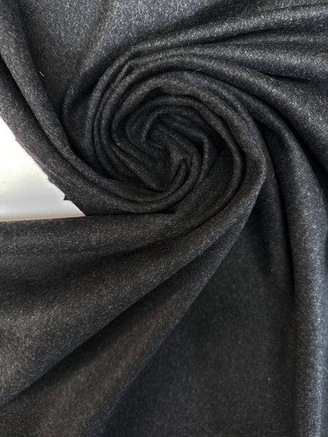Wool Tweed Melange Gray Black