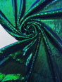 Polyamide Sequined Mesh Green Blue