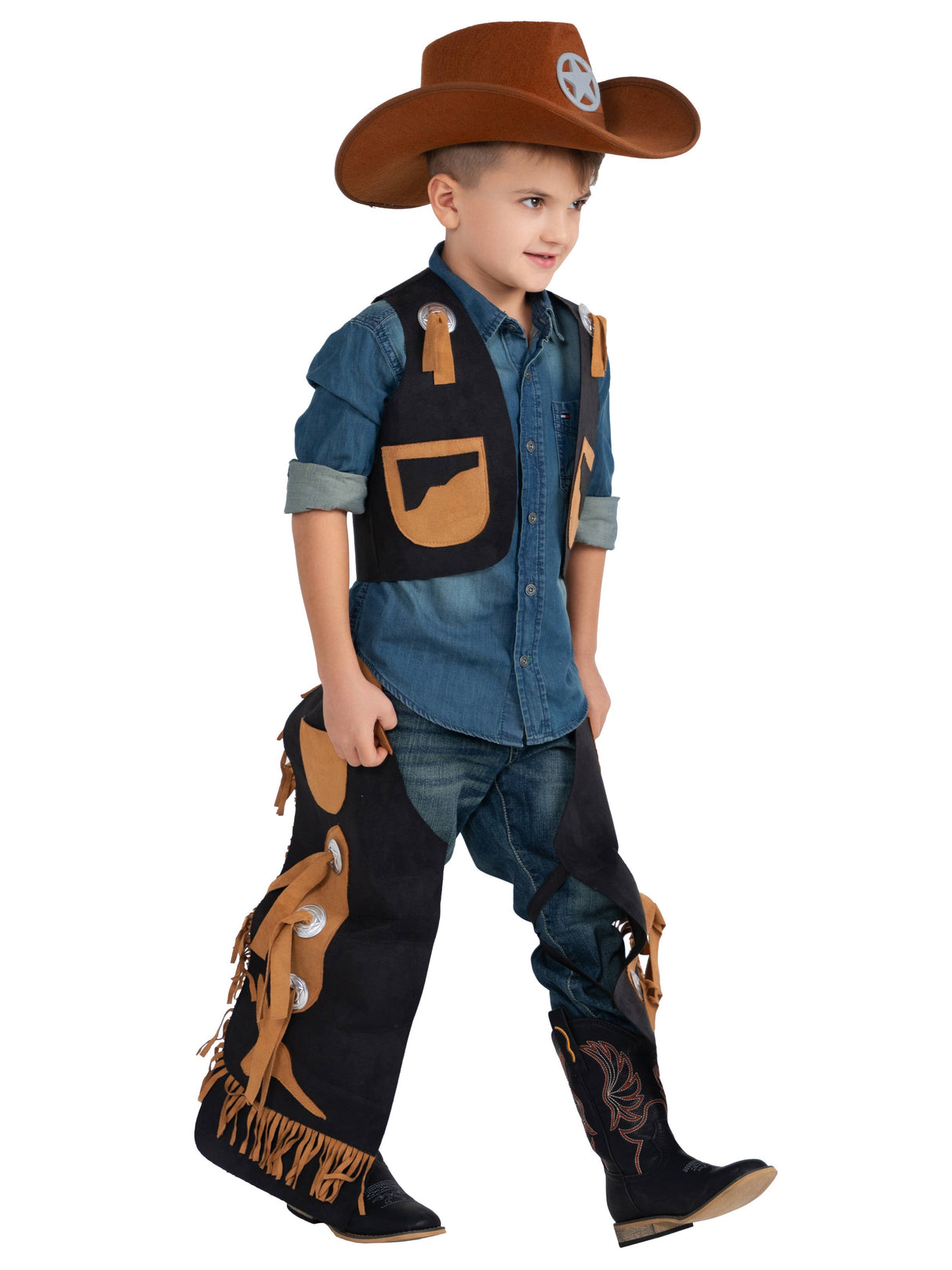 Black Cowboy Costume - Kids