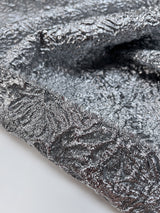 Silk Jacquard Lurex Fabric Silver