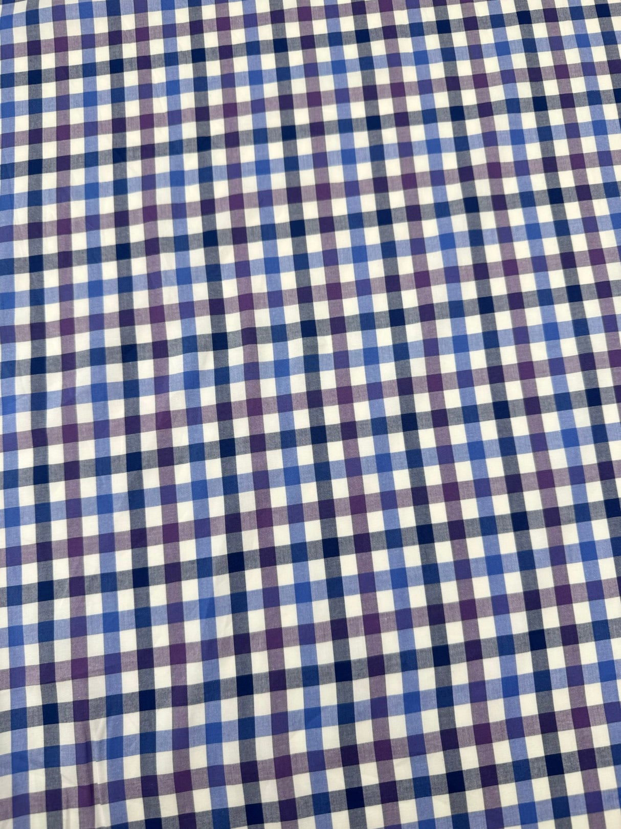 Cotton Poplin Blue Checked