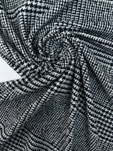 Checked Wool Acrylic Cotton Bouclé