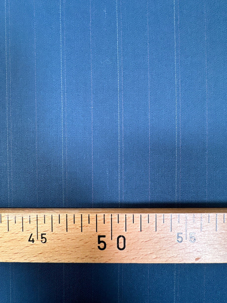 Wool Polyester Twill Striped Gray Blue Pink