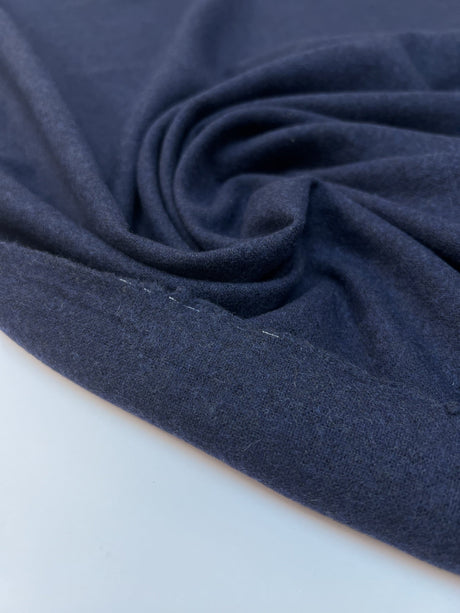 Italian Blue Black Wool Suit Fabric