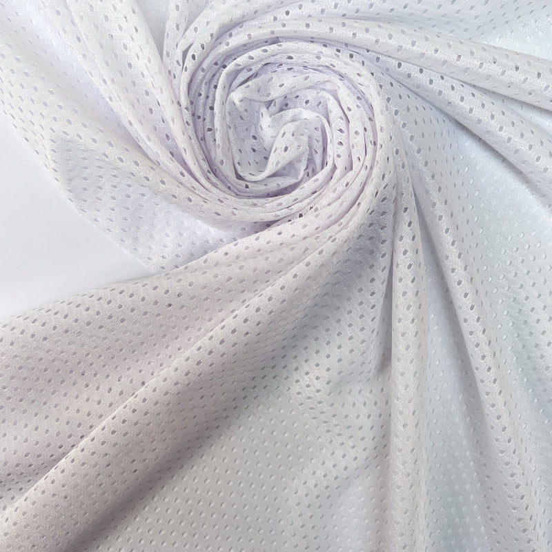 Polyester Knitted Mesh Fabric White