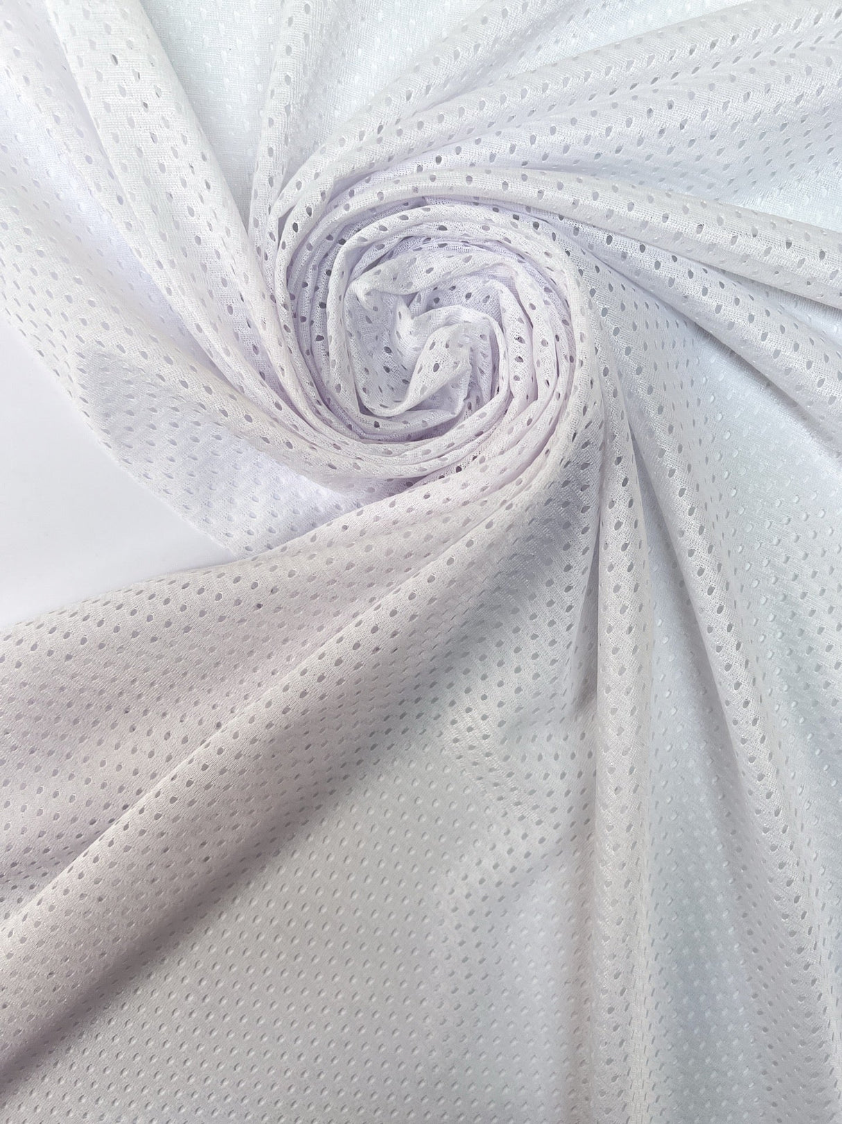 Polyester Knitted Mesh Fabric White