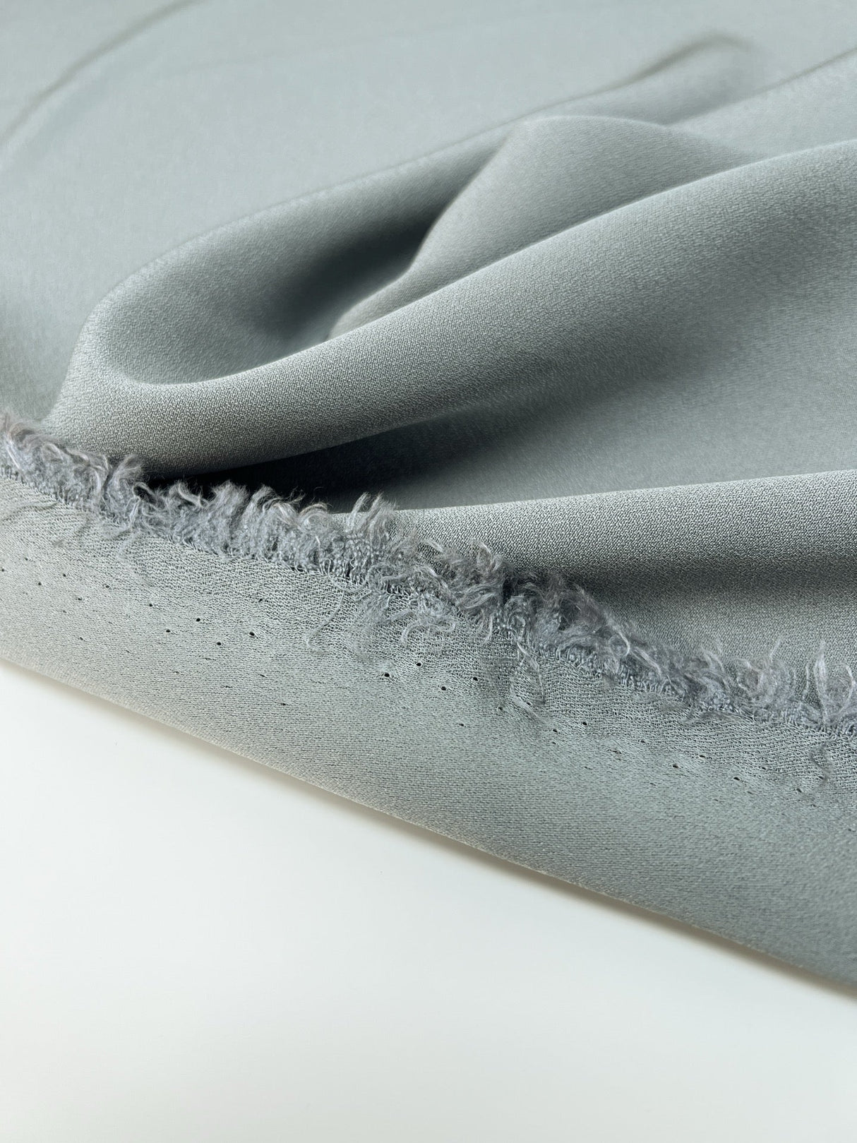 Viscose Crepe Fabric Gray Blue Stretch