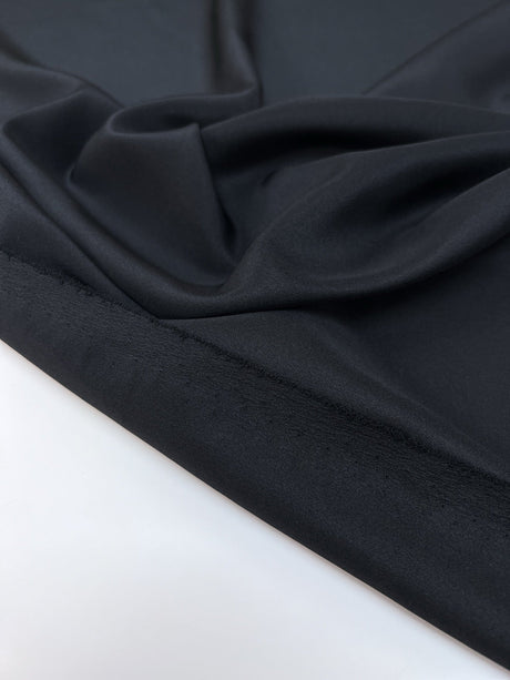 Polyester Crepe Fabric Blue Black