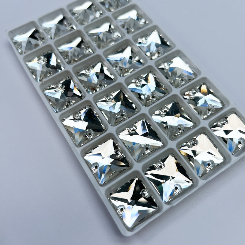 Silver Sewing Notions With Crystals