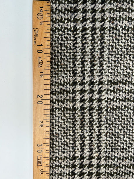 Wool Polyester Checked Tweed
