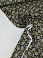 Polyester Crepe Paisley Print Brown Black
