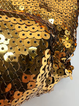 Golden Knitted Polyamide Fabric With Sequins