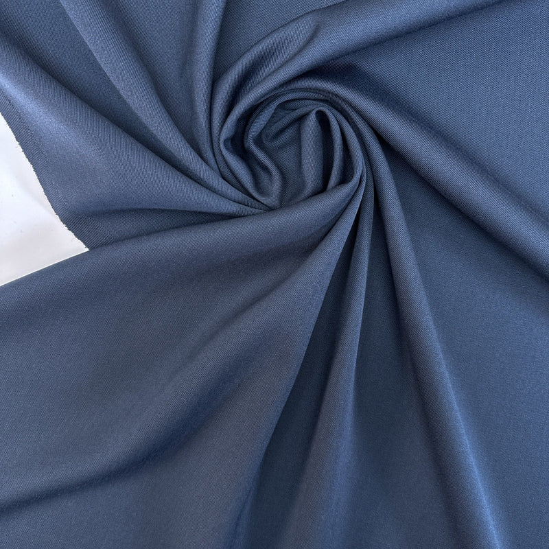 Wool Polyester Twill Blue