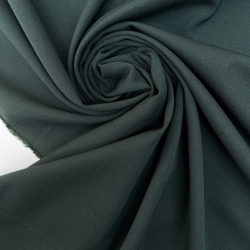 Wool Stretch Twill Fabric Green