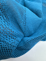 Polyamide Elastane Knitted Fabric Blue Abstract