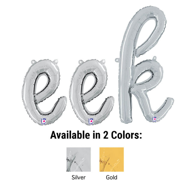 Foil Balloon EEK Script Letters Kit