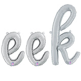 Foil Balloon EEK Script Letters Kit
