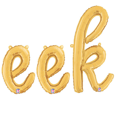 Foil Balloon EEK Script Letters Kit