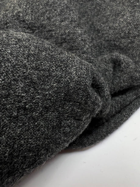 Bonded Gray Tweed Wool Fabric