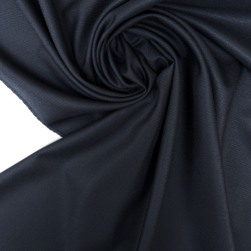 Blue Polyester Viscose Twill