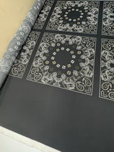 Viscose Poplin Printed White Black