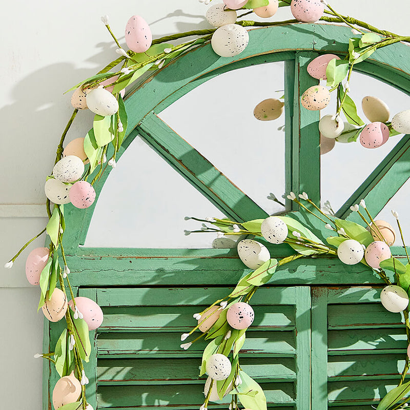 45" White & Pink Egg Garland