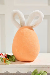3" Easter Egg with Bunny Ears Fuzzy Spring Decor with Posable White Ears and Vibrant Colors