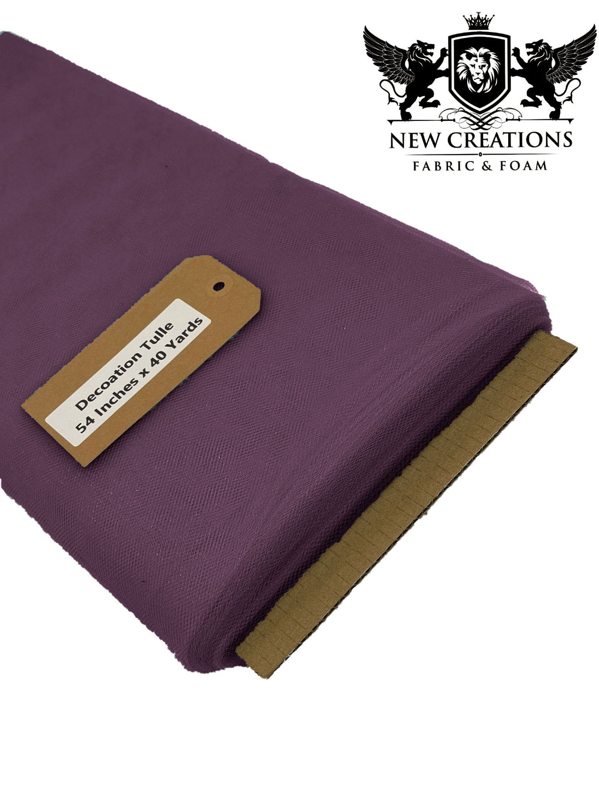 Eggplant Tutu Tulle Fabric - Eggplant Sheer Netting, 54" Width (5 Yards)